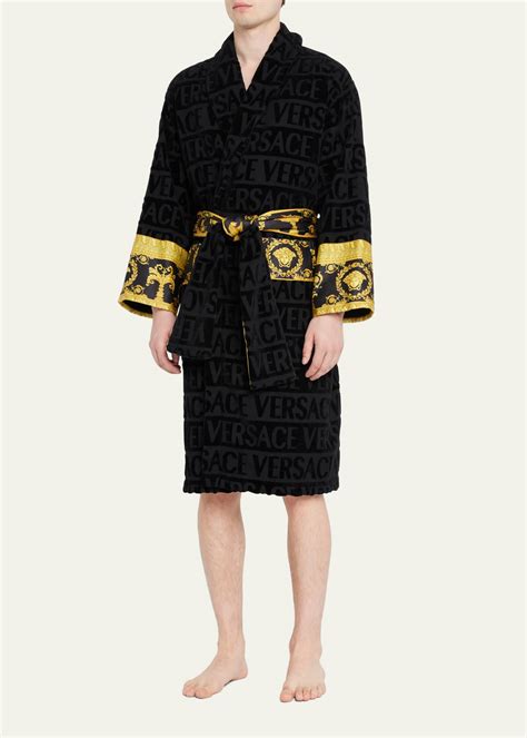 bath robe versace|versace unisex barocco sleeve robe.